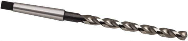Guhring - 9/16", 2MT 130° Point High Speed Steel Taper Shank Drill Bit - Oxide Finish, 147mm Flute Length, 245mm OAL, Parabolic Flute, Series 551 - Exact Tool & Supply