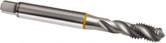 Guhring - #4-40 UNC 3 Flute 2B Modified Bottoming Spiral Flute Tap - Cobalt, Bright Finish, 56mm OAL, Right Hand Flute, Right Hand Thread, H2/H3, Series 876 - Exact Tool & Supply