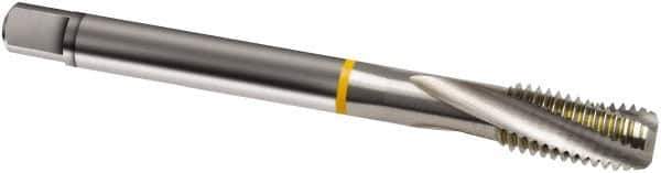 Guhring - M6x0.75 Metric Fine 3 Flute 6H Modified Bottoming Spiral Flute Tap - Cobalt, Bright Finish, 80mm OAL, Right Hand Flute, Right Hand Thread, D3/D4, Series 833 - Exact Tool & Supply