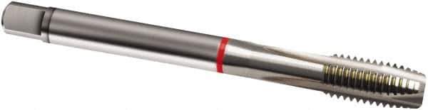 Guhring - M3x0.35 Metric Fine, 3 Flute, Bright Finish, Cobalt Spiral Point Tap - Plug Chamfer, Right Hand Thread, 56mm OAL, 6H Class of Fit, Series 828 - Exact Tool & Supply
