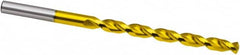 Taper Length Drill Bit: 0.1524″ Dia, 130 ° TiN Finish, RH Cut, Parabolic Flute, Straight Shank, Series 668