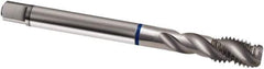 Guhring - #4-48 UNF 3 Flute 2B Modified Bottoming Spiral Flute Tap - Cobalt, Bright Finish, 56mm OAL, Right Hand Flute, Right Hand Thread, H2/H3, Series 2867 - Exact Tool & Supply