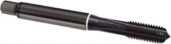 Guhring - #2-56 UNC, 3 Flute, Oxide Finish, Cobalt Spiral Point Tap - Modified Bottoming Chamfer, Right Hand Thread, 45mm OAL, 2B Class of Fit, Series 1979 - Exact Tool & Supply