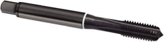 Guhring - #2-56 UNC, 3 Flute, Oxide Finish, Cobalt Spiral Point Tap - Modified Bottoming Chamfer, Right Hand Thread, 45mm OAL, 2B Class of Fit, Series 1979 - Exact Tool & Supply