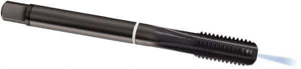 Guhring - M16x2.00 Metric, 4 Flute, Oxide Finish, Cobalt Spiral Point Tap - Modified Bottoming Chamfer, Right Hand Thread, 110mm OAL, 6HX Class of Fit, Series 1897 - Exact Tool & Supply