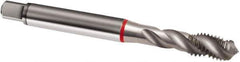 Guhring - M2.6x0.45 Metric 3 Flute 6H Modified Bottoming Spiral Flute Tap - Cobalt, Bright Finish, 50mm OAL, Right Hand Flute, Right Hand Thread, D2/D3, Series 811 - Exact Tool & Supply