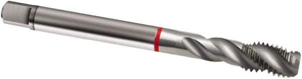 Guhring - M14x2.00 Metric 3 Flute 6H Modified Bottoming Spiral Flute Tap - Cobalt, Bright Finish, 110mm OAL, Right Hand Flute, Right Hand Thread, D5/D6, Series 823 - Exact Tool & Supply