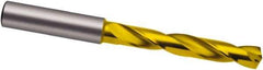 Guhring - 9/64" 140° Solid Carbide Jobber Drill - TiN Finish, Right Hand Cut, Spiral Flute, 66mm OAL, SF Point - Exact Tool & Supply