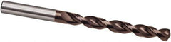 Guhring - 7/32" 130° Cobalt Jobber Drill - TiAlN Finish, Right Hand Cut, Parabolic Flute, 93mm OAL, Cone Relief Point - Exact Tool & Supply