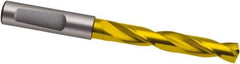 Guhring - 3.6mm 140° Solid Carbide Jobber Drill - TiN Finish, Right Hand Cut, Spiral Flute, 66mm OAL, SU Point - Exact Tool & Supply