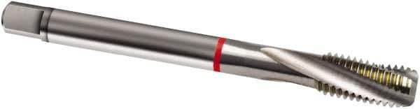 Guhring - M16x2.00 Metric 4 Flute 6H Modified Bottoming Spiral Flute Tap - Powdered Metal, Bright Finish, 110mm OAL, Right Hand Flute, Right Hand Thread, D6/D7, Series 935 - Exact Tool & Supply