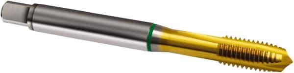 Guhring - M8x1.25 Metric, D4, 3 Flutes, Plug Chamfer, TiN Finish, Cobalt Spiral Point STI Tap - 6H Class of Fit, Series 1010 - Exact Tool & Supply