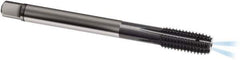 Guhring - M10x1.00 Metric Fine 6HX D7/D8 Thread Limit Bottoming Thread Forming Tap - Solid Carbide, TiAlN Finish, 90mm OAL, Series 1581 - Exact Tool & Supply