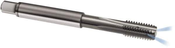 Guhring - M10x1.50 Metric, 4 Flute, Bright Finish, Solid Carbide Spiral Point Tap - Modified Bottoming Chamfer, Right Hand Thread, 100mm OAL, 6H Class of Fit, Series 1858 - Exact Tool & Supply