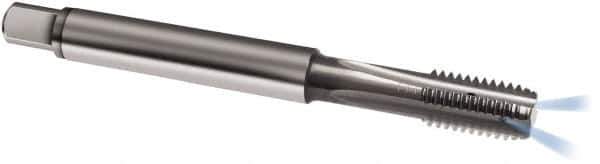 Guhring - M10x1.00 Metric Fine, 4 Flute, Bright Finish, Solid Carbide Spiral Point Tap - Modified Bottoming Chamfer, Right Hand Thread, 90mm OAL, 6H Class of Fit, Series 1861 - Exact Tool & Supply