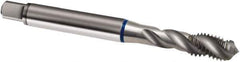 Guhring - #5-40 UNC 3 Flute 2B Modified Bottoming Spiral Flute Tap - Cobalt, Bright Finish, 56mm OAL, Right Hand Flute, Right Hand Thread, H2/H3, Series 1981 - Exact Tool & Supply