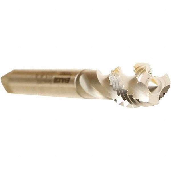 Emuge - 1/2-28 UNEF 4 Flute 2B Modified Bottoming Spiral Flute Tap - Cobalt, Bright Finish, 100mm OAL, Right Hand Flute, Right Hand Thread, Series Enorm - Exact Tool & Supply