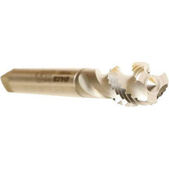 Emuge - 1/4-32 UNEF 3 Flute 2B Modified Bottoming Spiral Flute Tap - Cobalt, Bright Finish, 80mm OAL, Right Hand Flute, Right Hand Thread, Series Enorm - Exact Tool & Supply