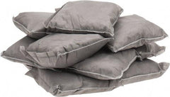 PRO-SAFE - 9 Inch Long x 9 Inch Wide x 2 Inch High, Gray Sorbent Pillow - 15 Gallon Capacity, Universal - Exact Tool & Supply