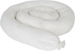 PRO-SAFE - 35 Gal, 4' Long, 3" Diam, Polypropylene Sock - Oil Only, White - Exact Tool & Supply