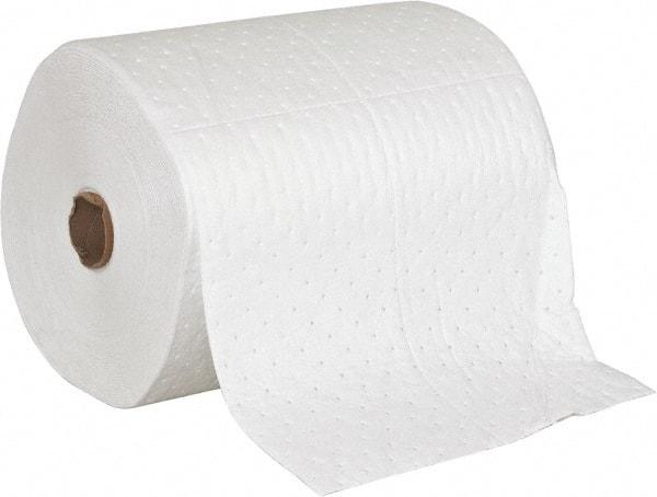 PRO-SAFE - 28 Gal Capacity per Package, Oil Only Roll - 150' Long x 19" Wide, White, Polypropylene - Exact Tool & Supply