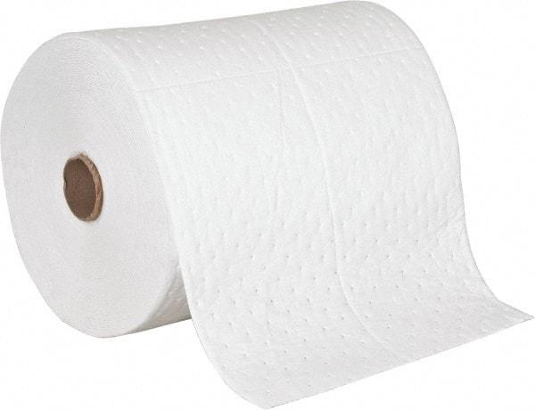 PRO-SAFE - 28 Gal Capacity per Package, Oil Only Roll - 150' Long x 18" Wide, White, Polypropylene - Exact Tool & Supply