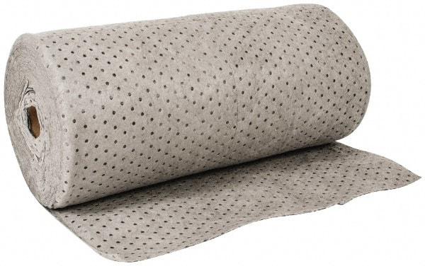 PRO-SAFE - 38 Gal Capacity per Package, Universal Roll - 150' Long x 30" Wide, Gray, Polypropylene - Exact Tool & Supply