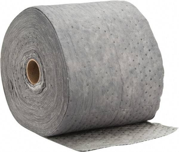 PRO-SAFE - Universal Use, 67 Gallon Package Capacity Sorbent Roll - 300' Long x 15" Wide, Gray - Exact Tool & Supply