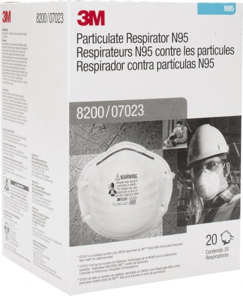 3M - N95, Size Universal, Particulate Respirator - - Exact Tool & Supply