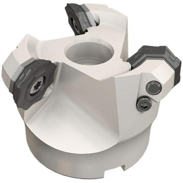 Iscar - 6.49" Cut Diam, 2" Arbor Hole, 0.18" Max Depth of Cut, 42° Indexable Chamfer & Angle Face Mill - 9 Inserts, OF..\xB6RFM. 1905 Insert, Right Hand Cut, 9 Flutes, Series Heliocto - Exact Tool & Supply