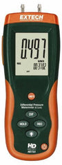 Extech - 2 Max psi, 0.3% FS% Accuracy, Differential Pressure Manometer - -1 to 0.5 Maximum PSI, -13.85 to 13.85 Inch Water Column - Exact Tool & Supply