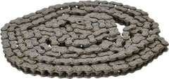 Browning - 3/8" Pitch, ANSI 35, Single Strand Roller Chain - Chain No. 35, 10 Ft. Long, 1/5" Roller Diam, 3/16" Roller Width - Exact Tool & Supply