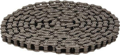 Browning - 1/2" Pitch, ANSI 41, Single Strand Roller Chain - Chain No. 41, 10 Ft. Long, 0.306" Roller Diam, 1/4" Roller Width - Exact Tool & Supply