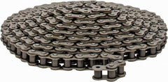 Browning - 1/2" Pitch, ANSI 40, Single Strand Roller Chain - Chain No. 40, 10 Ft. Long, 5/16" Roller Diam, 5/16" Roller Width - Exact Tool & Supply
