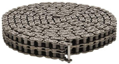 Browning - 1/2" Pitch, ANSI 40-2, Double Strand Roller Chain - Chain No. 40-2, 10 Ft. Long, 5/16" Roller Diam, 5/16" Roller Width - Exact Tool & Supply