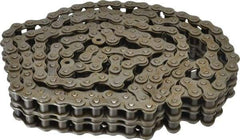 Browning - 3/4" Pitch, ANSI 60-2, Double Strand Roller Chain - Chain No. 60-2, 10 Ft. Long, 15/32" Roller Diam, 1/2" Roller Width - Exact Tool & Supply