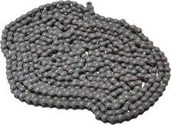 Browning - 1/4" Pitch, ANSI 25, Single Strand Roller Chain - Chain No. 25, 10 Ft. Long, 0.13" Roller Diam, 1/8" Roller Width - Exact Tool & Supply