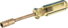 Ampco - 5/16" Solid Shaft Nonsparking Nutdriver - Ergonomic Handle, 6-7/8" OAL - Exact Tool & Supply