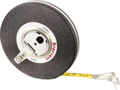 Starrett - 98' x 3/8" Yellow Blade Tape Measure - 1mm Graduation, L8 Graduation Style, Black Case - Exact Tool & Supply