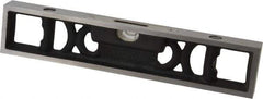 Starrett - 9" Long, 0.08" Graduation Sensitivity per 10", 3 Vials, Bench Level - Cast Iron - Exact Tool & Supply