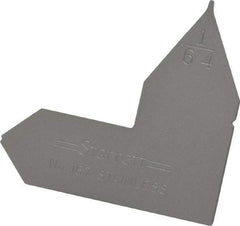 Starrett - 1/64 Inch Radius Gage - Satin Chrome Finish, Stainless Steel - Exact Tool & Supply