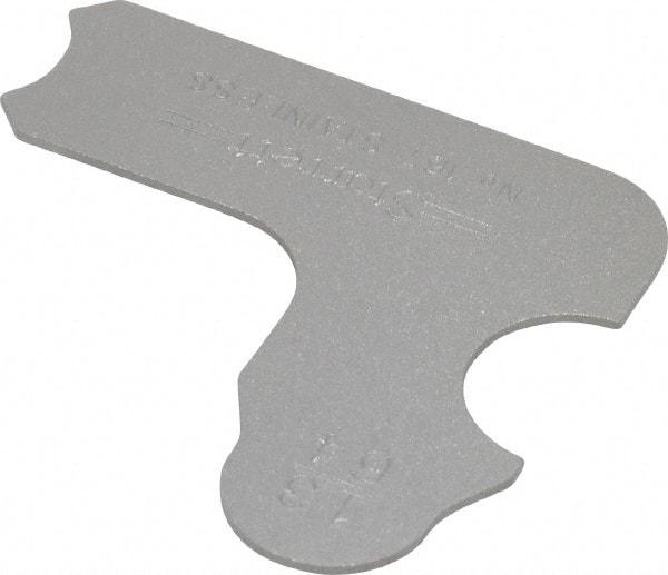 Starrett - 13/64 Inch Radius Gage - Satin Chrome Finish, Stainless Steel - Exact Tool & Supply