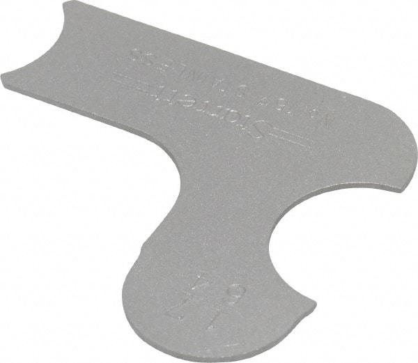 Starrett - 17/64 Inch Radius Gage - Satin Chrome Finish, Stainless Steel - Exact Tool & Supply