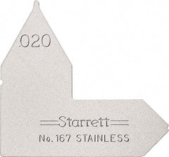 Starrett - Radius Gages Material: Stainless Steel Finish/Coating: Satin Chrome - Exact Tool & Supply