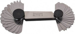 Starrett - 30 Piece, 1/32 to 1/4 Inch Radius, Steel Radius Gage Set - Exact Tool & Supply