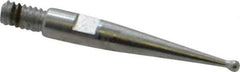 Starrett - 0.8mm Ball Diam, Steel, Ball Test Indicator Contact Point - 5/8" Contact Point Length, Use with Starrett 811 & 811M Dial Test Indicators - Exact Tool & Supply