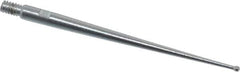 Starrett - 0.8mm Ball Diam, Steel, Ball Test Indicator Contact Point - 1-5/16" Contact Point Length, Use with Starrett 811 & 811M Dial Test Indicators - Exact Tool & Supply