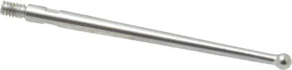 Starrett - 2mm Ball Diam, Steel, Ball Test Indicator Contact Point - 1-5/16" Contact Point Length, Use with Starrett 811 & 811M Dial Test Indicators - Exact Tool & Supply