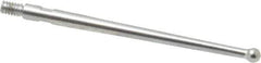 Starrett - 2mm Ball Diam, Steel, Ball Test Indicator Contact Point - 1-5/16" Contact Point Length, Use with Starrett 811 & 811M Dial Test Indicators - Exact Tool & Supply