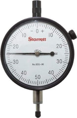 Starrett - 1/4" Range, 0-50-0 Dial Reading, 0.001" Graduation Dial Drop Indicator - 2-3/4" Dial, 0.1" Range per Revolution - Exact Tool & Supply